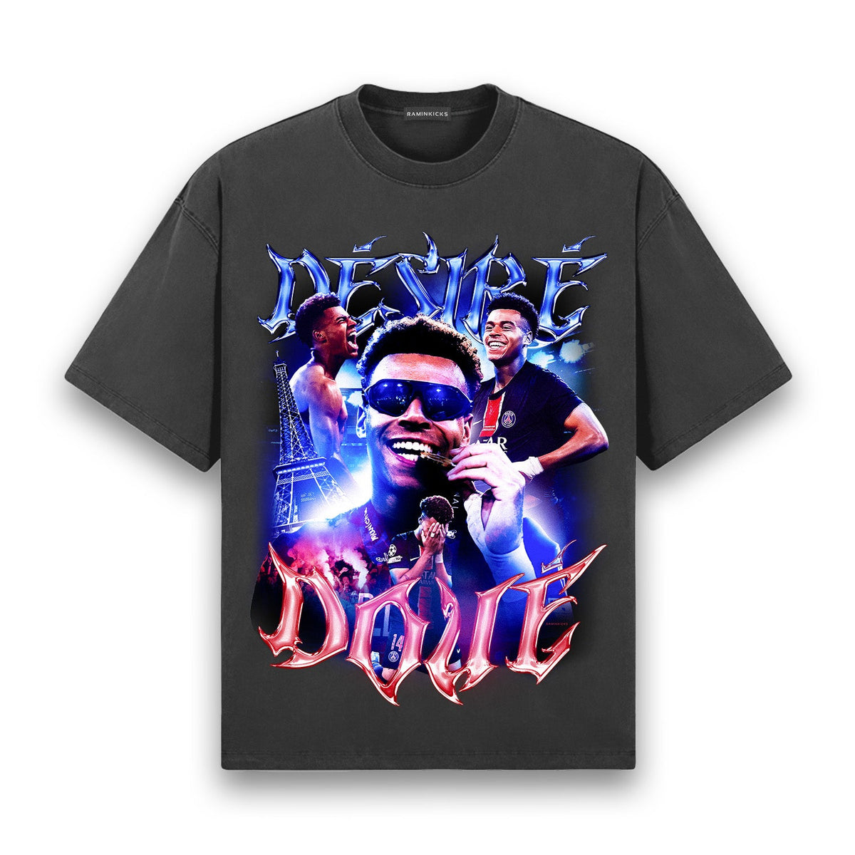 Désiré Doué T-shirt in faded graphite — RAMINKICKS