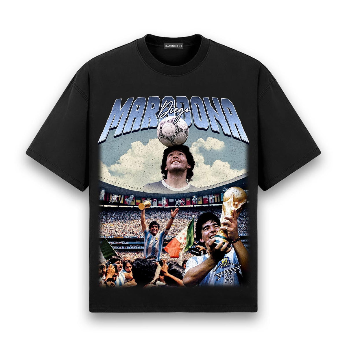 Diego Maradona 1986 T-Shirt | Iconic Football Apparel – RAMINKICKS
