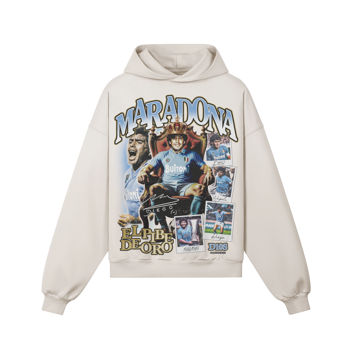 Light Beige Diego Maradona (Napoli) Hoodie product photo