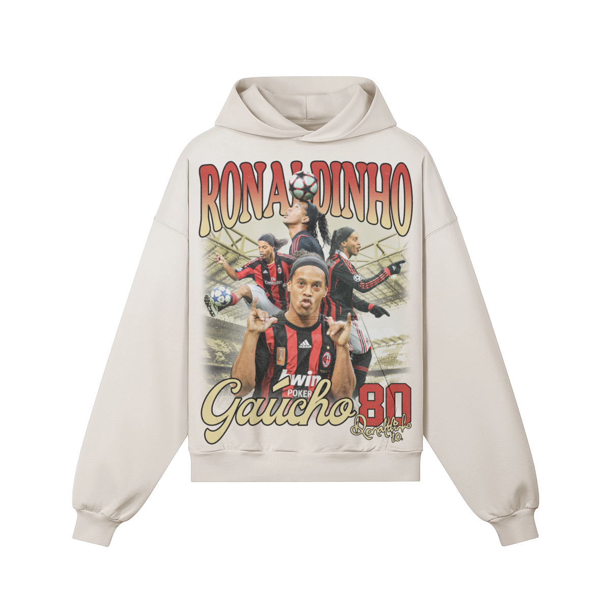Light Beige Ronaldinho (AC Milan) Hoodie product photo