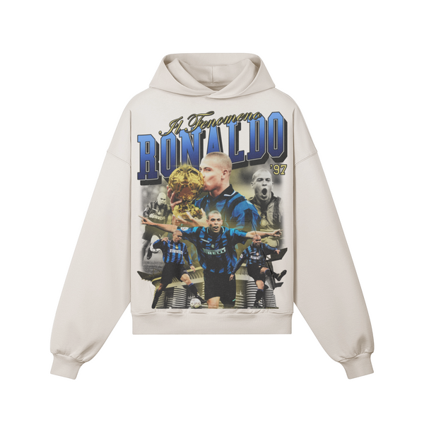 Light Beige Ronaldo Nazario Hoodie product photo