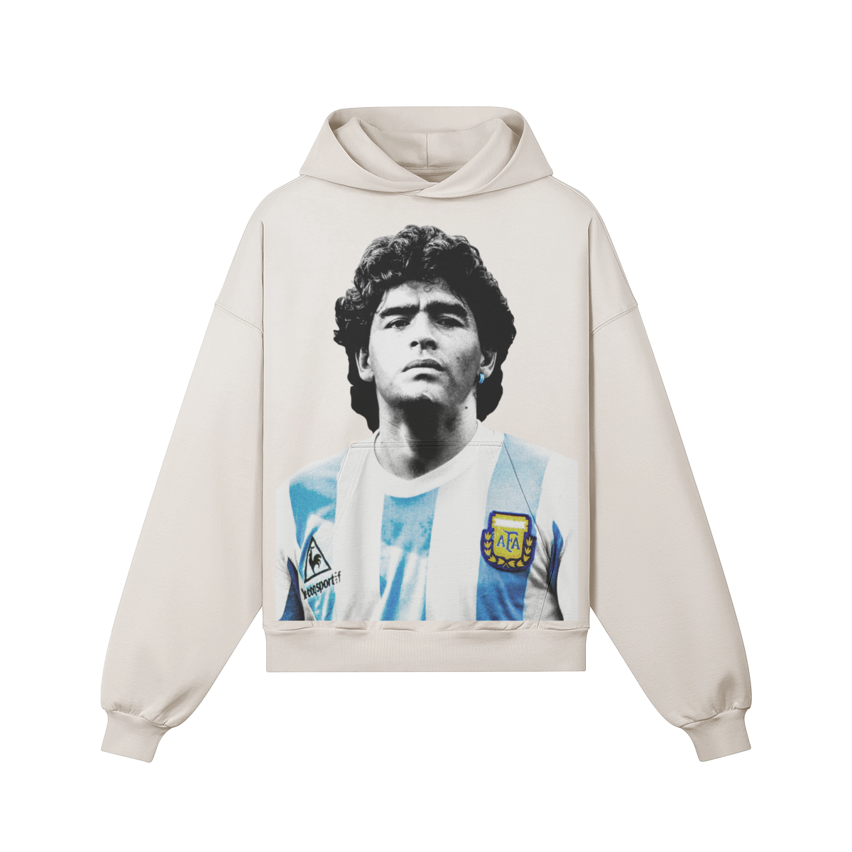 Light Beige Diego Maradona Argentina Hoodie product photo