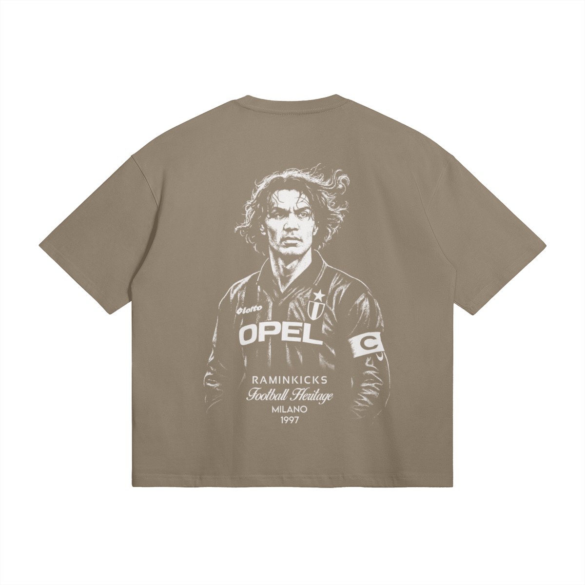 Khaki FOOTBALL HERITAGE (MALDINI) "T-SHIRT" product photo - Back View