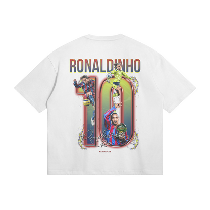 Ronaldinho R10 T-Shirt in White - Back View